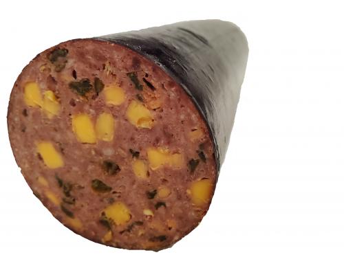 Jalapeno/Cheddar Summer Sausage Sold 1 to 1.25# per package